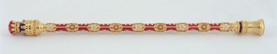 Bâton de maréchal présenté au quinzième duc de Norfolk lors de son premier mariage par le College of Arms, 1877 - Robert, II Garrard